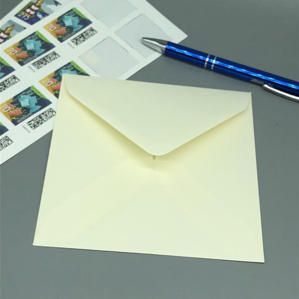 Umschlag quadratisch Papier Grußkarten elfenbein